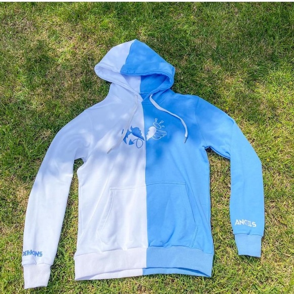 ISO split colour Demons n angels hoodies size Large/XL - Picture 5 of 6